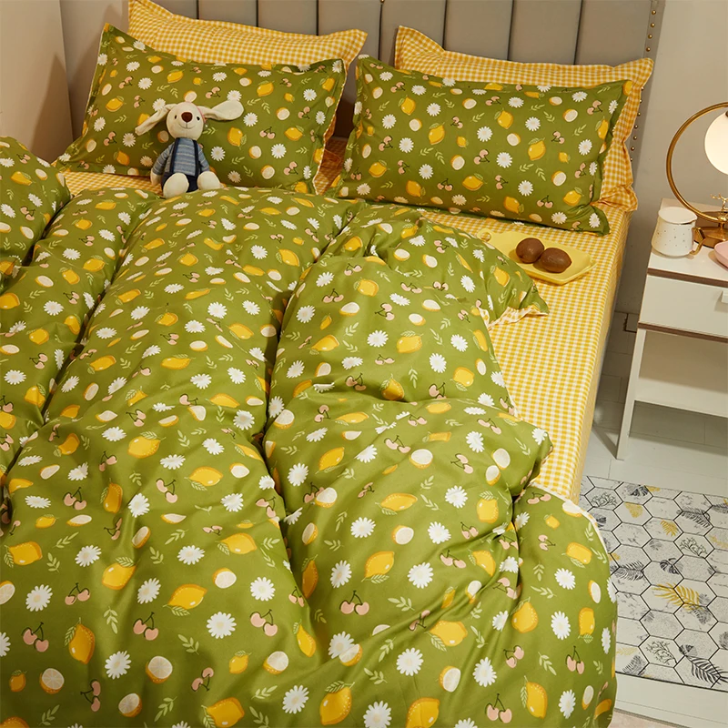 

Fashion New Geometric Bed Sheet Pillowcase & Duvet Cover Set New Arrived Bedding Set Summer