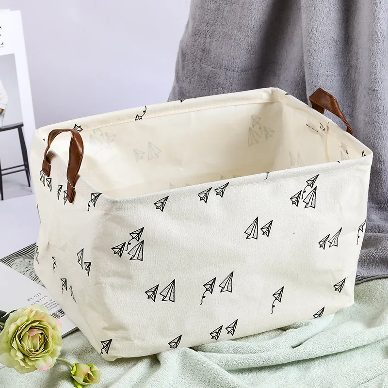 

Cube Storage Box Canvas Fabric Storage Basket Toy Organizer With Handles Gift Basket For Home Office C9C090A2