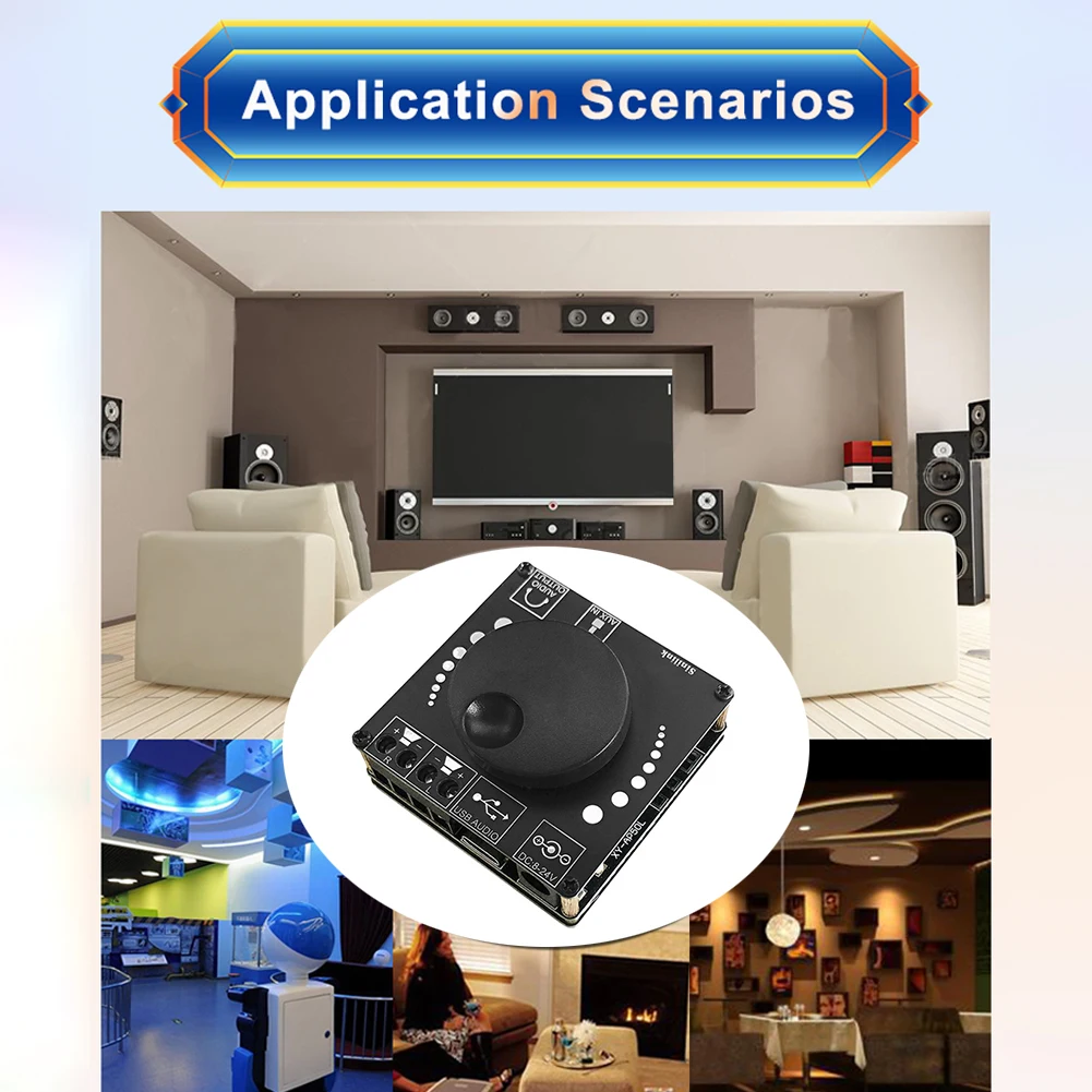 

2x50W Power Amplifier Board Dual Channel Speaker 3.5mm AUX Audio Stereo Amp Amplifier Board HIFI Audio Power