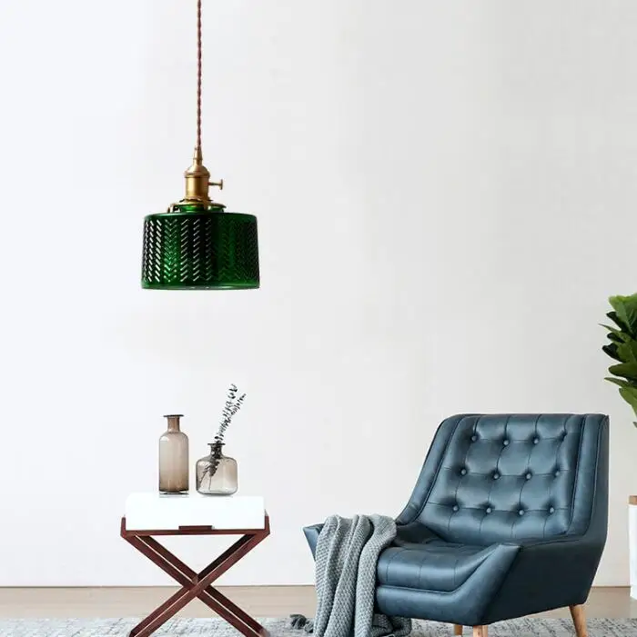 

Creative Loft Retro Lights Bar Coffee Shop Restaurant copper lamp creative personality Chandelier Droplight Frosted Glass
