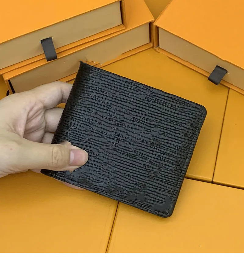 

New fashion printing wallet, plaid wallet, luxury men's wallet. Free gift box Q1