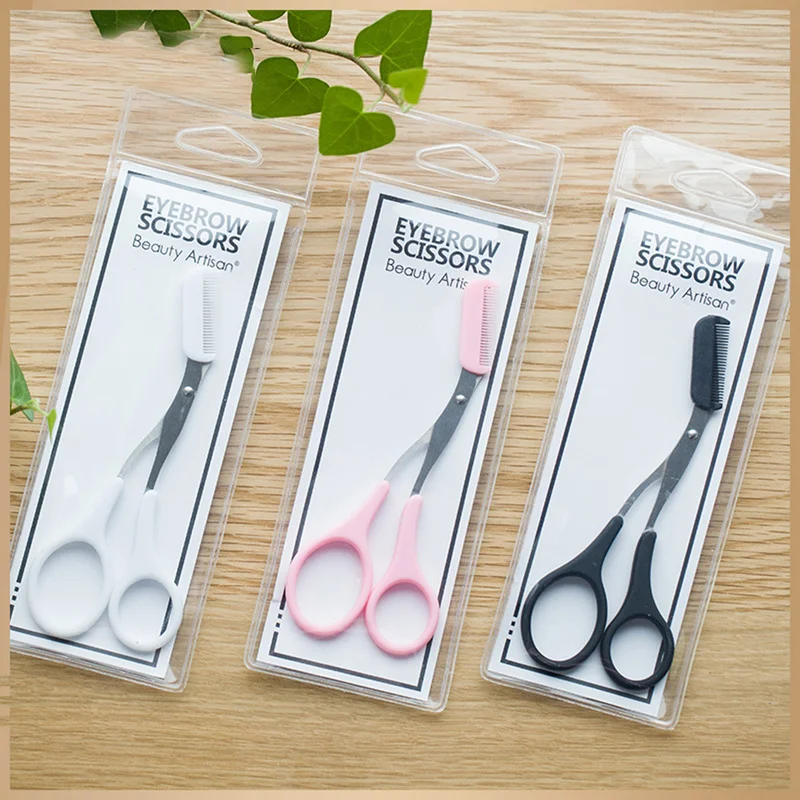 Ножницы для бровей из нержавеющей стали расческа удаления волос бритва