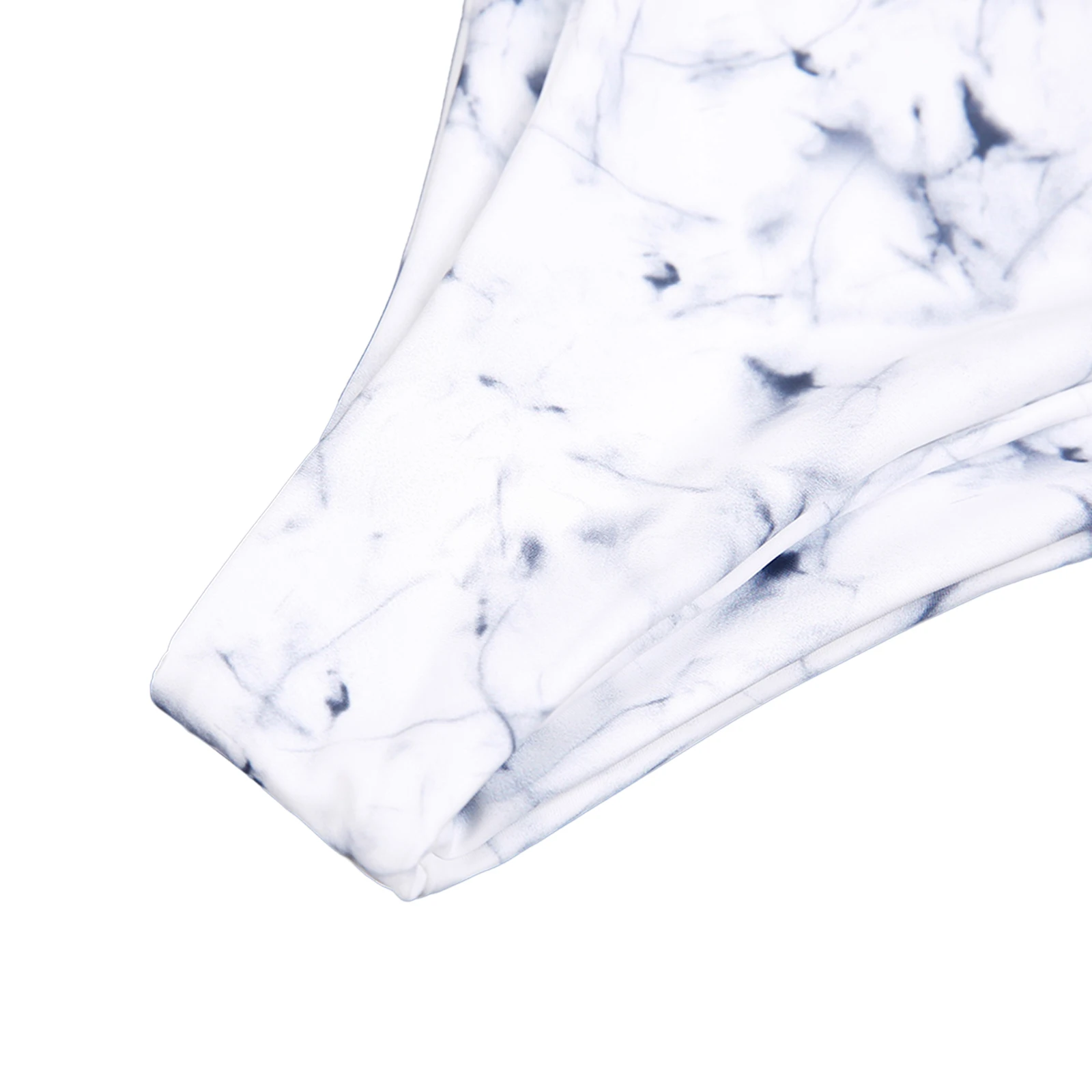 Женский пикантный бикини с мраморным принтом майка без рукавов трусики