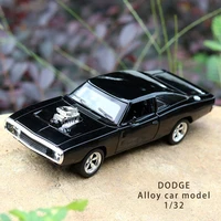 diecast 132 alloy miniature car model fast and furious dodge charger muscle car for children boys collection christmas toys