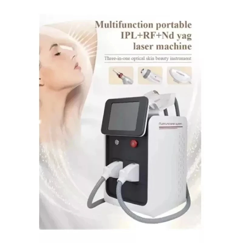 

New 3 in 1 Hair Removal Tattoo Removal E-light IPL OPT SHR+RF+ND YAG Laser Skin Rejuvenation Multifunctional Beauty Machine