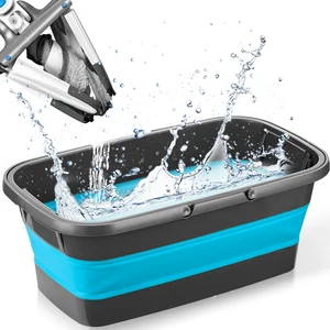 Портативное складное ведро, твердая Швабра для умывания, для туризма, рыбалки, акции, кемпинга, мытья автомобиля, складное ведро - изображение
