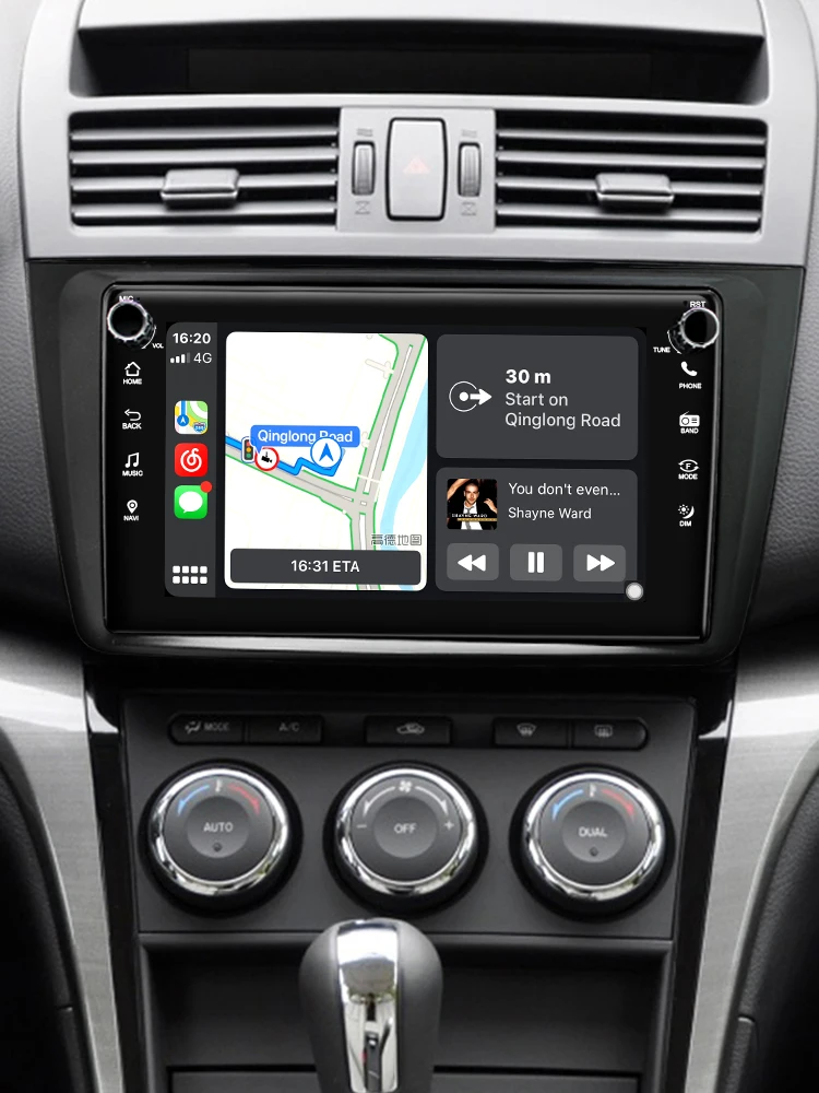 저렴한 안드로이드 10 차량 라디오 스테레오 8 인치 GPS 네비게이션 멀티미디어, 무선 카플레이 안드로이드 오토 마즈다 6 2008 2012 블루투스 DVR