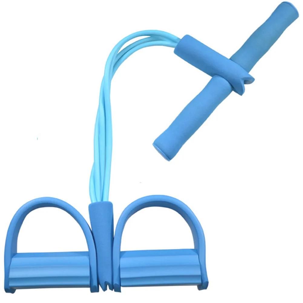 Синий Горячая динамическая педаль Эспандер для бодибилдинга латексная трубка ноги эластичный тяговый трос похудение оборудование для занятий спортом в помещении - Цвет: Синий