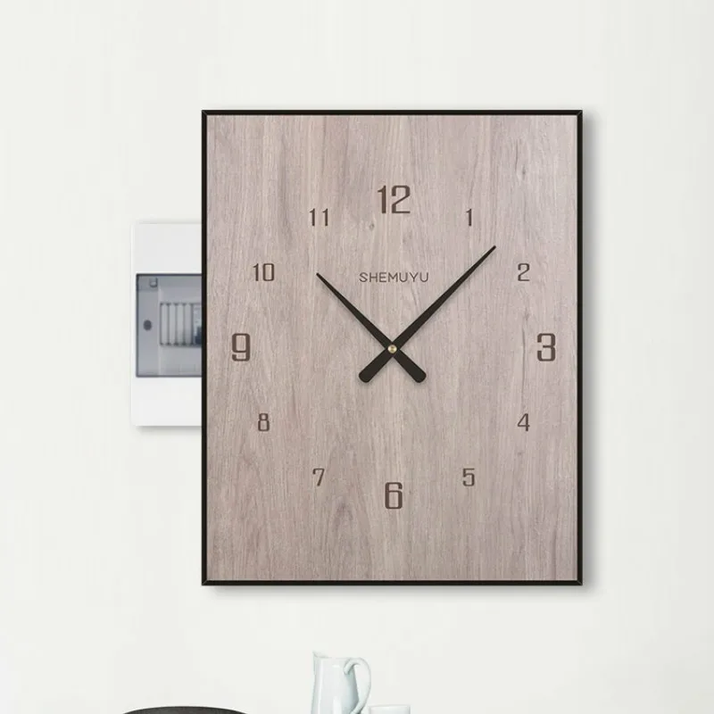 Большой электрический измерительный ящик креативные настенные часы деревянные