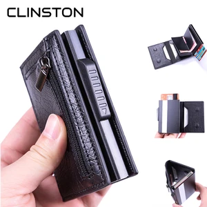 new 2021 rfid carbon fibe mens card holder fashion branch pattern cardholder simple aluminum alloy card box zipper coin purse free global shipping