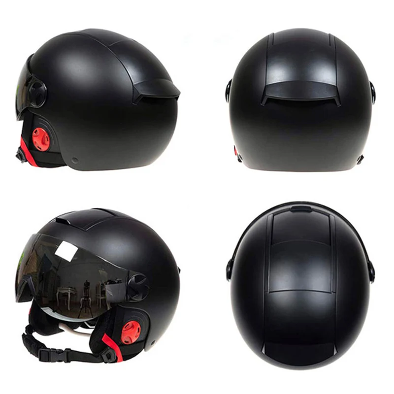 Black LOCLE CE Certification Skiing Helmet Men Women Ski Helmet Outdoor Sports Ski Snowboard/Skateboard Helmet ABS+PC+EPS 52-63cm - Цвет: Black