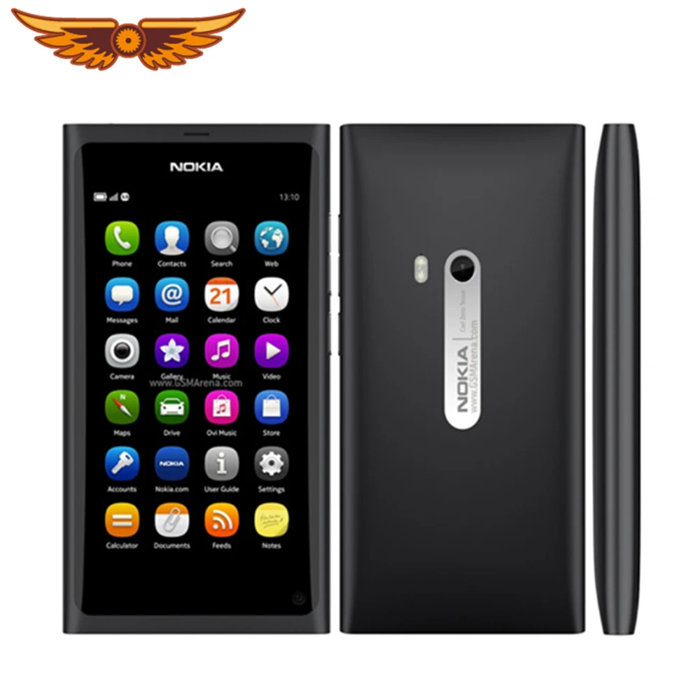 N9 Оригинальный разблокированный Nokia 8MP 16GB ROM 1GB RAM GPS 3G Bluetooth WIFI мобильные телефоны
