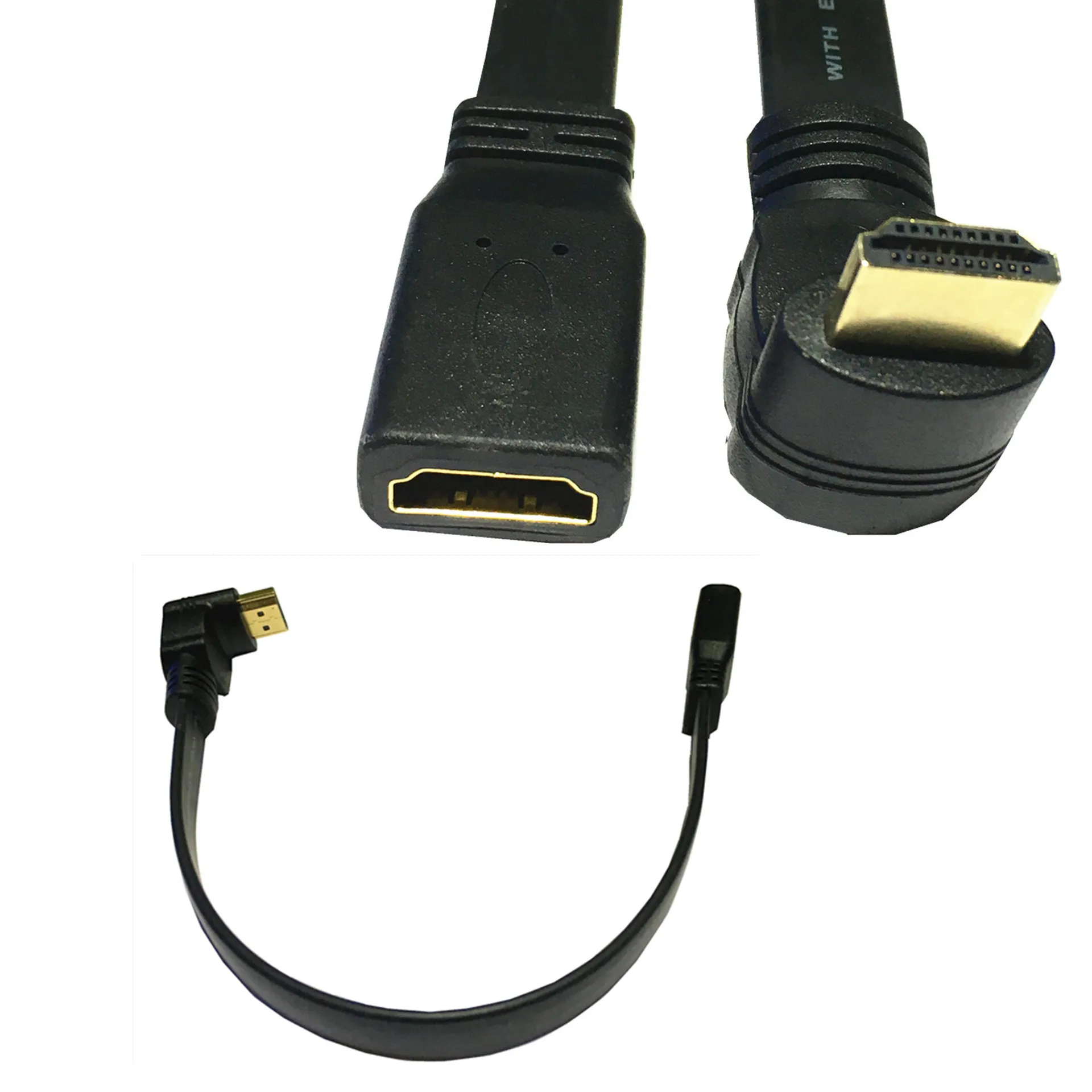 

Flat cable short up and down straight HDMI-compatible male to female version 1.4 male external gold plating 1080p