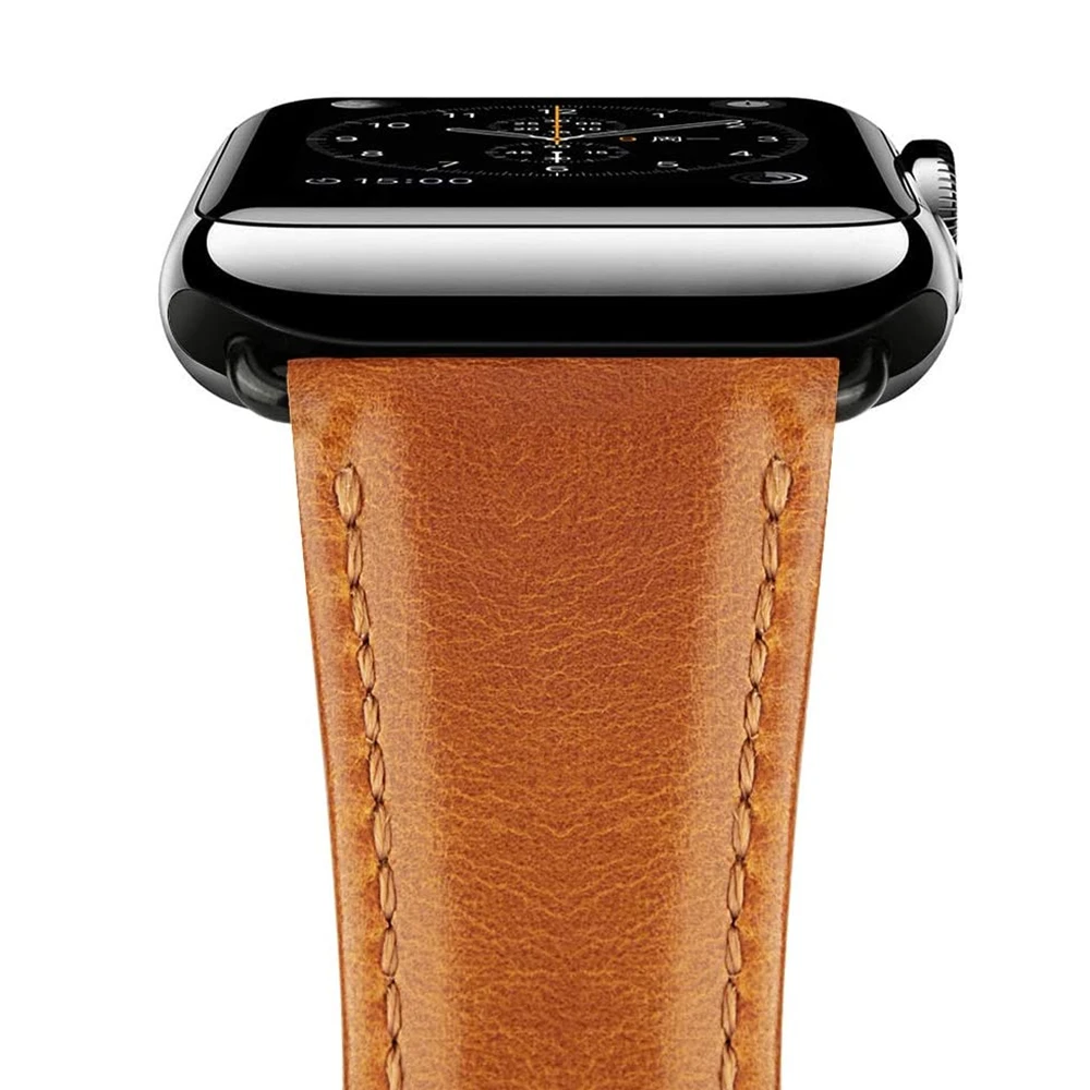

Кожаный ремешок для Apple Watch iWatch 5 44 мм 40 мм, браслет для Apple Watch Band Series 4 3 2 1, 38 мм 42 мм, звеньевой браслет на запястье