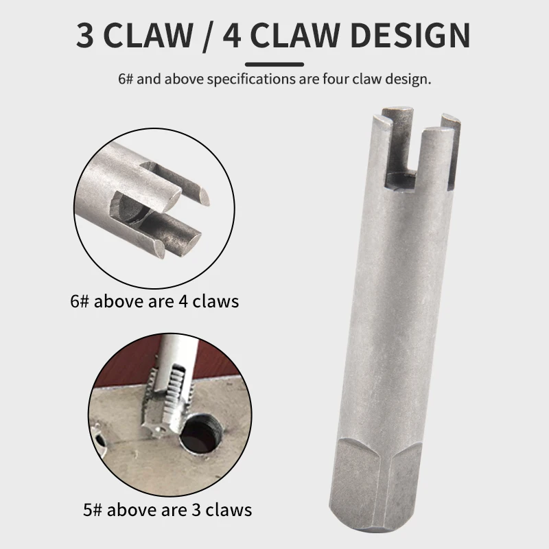 

Broken Tap Extractor Guide Easy Out Wire Screw Remover Tools Drill Bit with 3/4 Claw Metric M4-M22