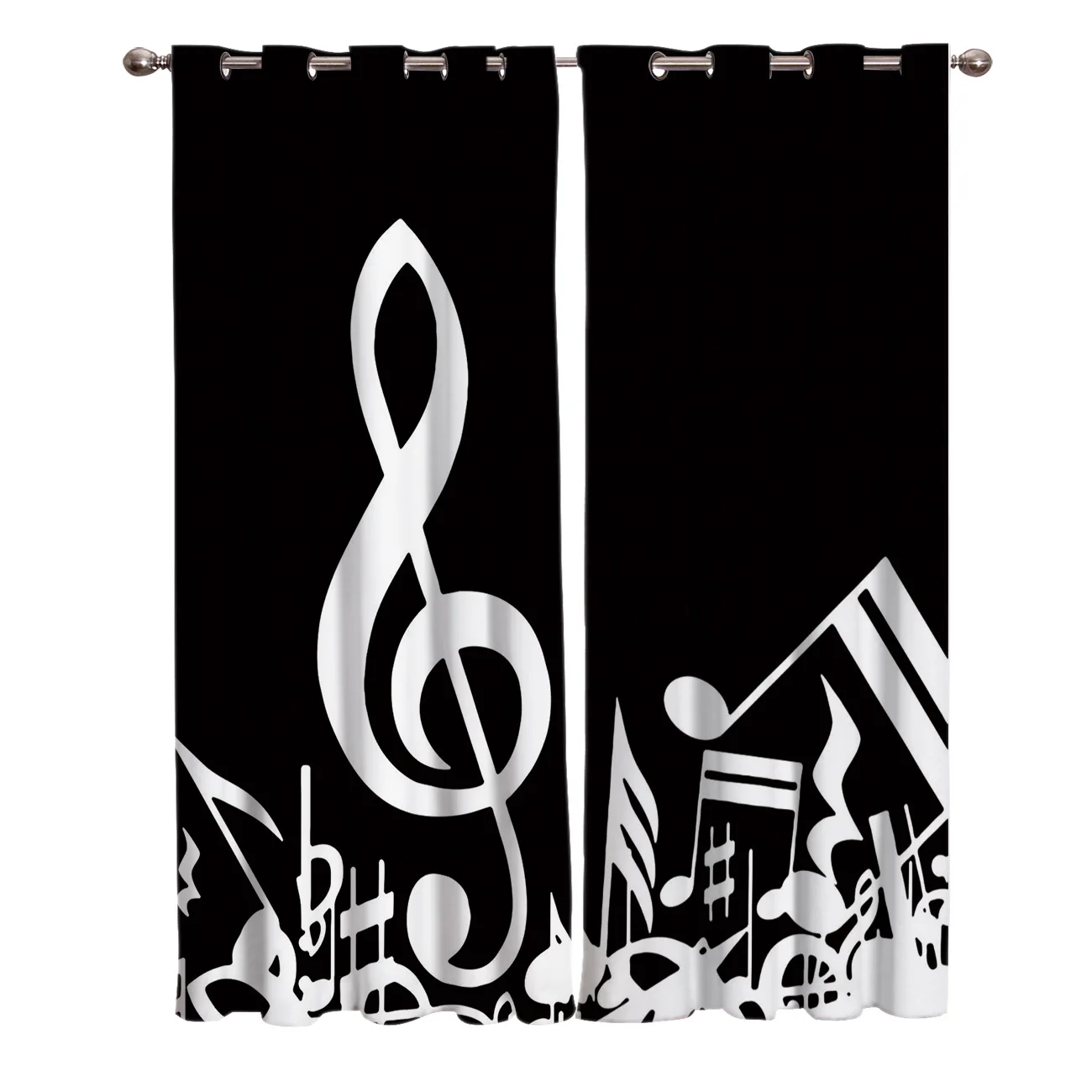 Примечание. Занавески для занавесок в черном и белом цвете. ванной комнаты.