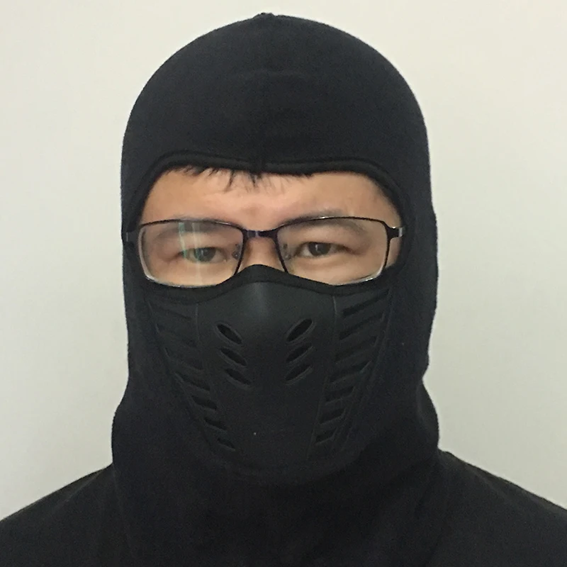 Зимняя велосипедная полная маска Флисовая теплая Полнолицевая защита от пыли ветроустойчивый сноуборд лыжная маска велосипедные термоподшлемники шарф