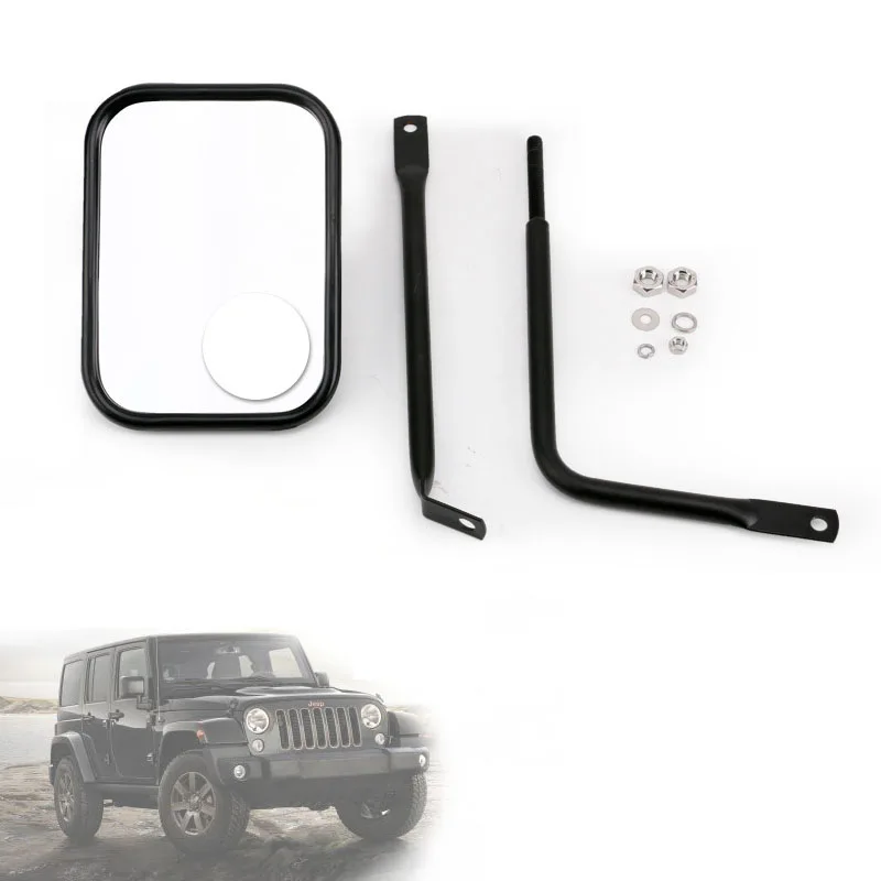

Doors Off Mirrors Anti-Shake Wider View Mirror Easier Install Door Hinge Mirror for Jeep Wrangler CJ YJ TJ JK JL