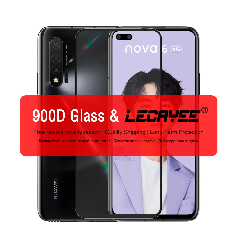 Защитное стекло LECAYEE 900D для Huawei Honor View 30 Pro V20 V10 honor 20 pro 10 lite 10i 9X|Защитные стёкла и