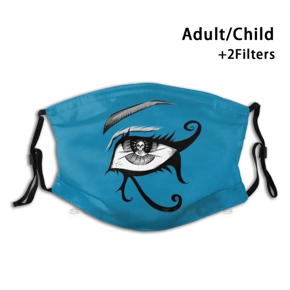 

Многоразовая маска с принтом для глаз Pm2.5, фильтрующая маска для лица, детская маска для глаз с черепом, Египетский ортус Ra