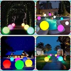 Уличная садовая плавающая надувная шариковая лампа, вечерние ний ночсветильник для бассейна, двора, пруда, фонтана, плавасветильник