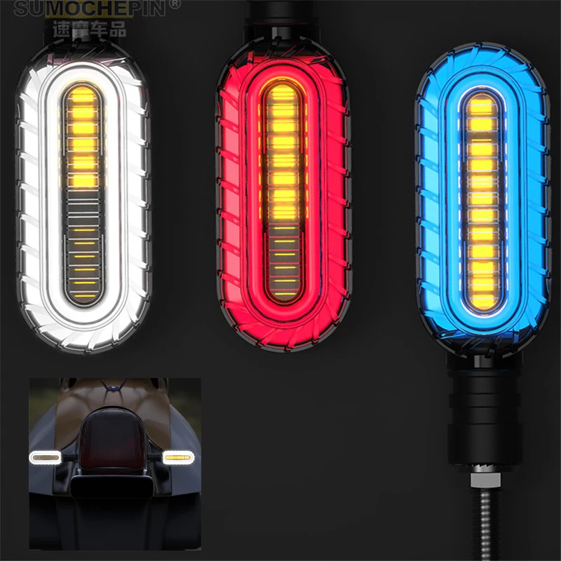 

A Pair Universal Electric Bicycle Turn Signal Indicator ABS Plastic Motorbike Flasher Built Rear Front Motorcycle Strobe Lights