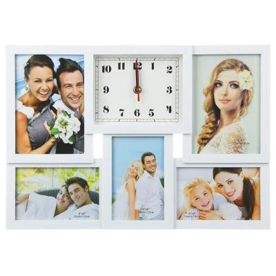 LADECOR CHRONO Часы настенные с фоторамкой 42х29см плавный ход 1хАА пластик стекло 2 цвета
