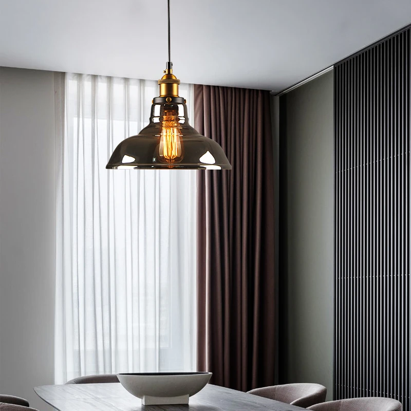 Винтажные подвесные светильники стеклянная Подвесная лампа лофт скандинавский