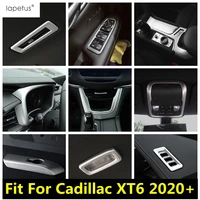 dashboard window lift button water cup holder panel cover trim abs matte accessories fit for cadillac xt6 2020 2021 2022
