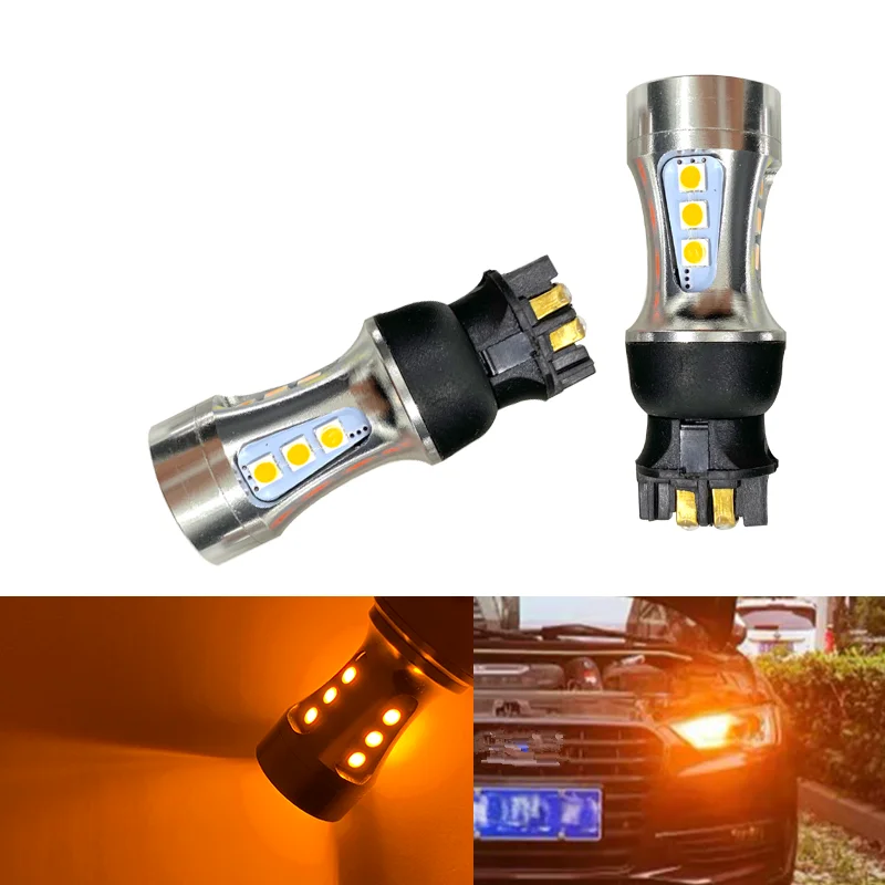 10x Canbus PW24W PWY24W LED Car Light Turn Signal Lamp Bulbs For Audi A3 A4 A5 Q3 Volkswagen MK7 Golf CC Ford Fusion