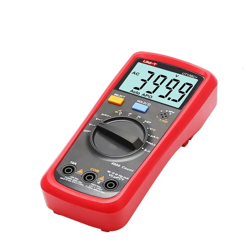 UNI-T UT136B+/UT136C+ мультиметр Цифровой мультиметр тестер AC DC Вольтметр Амперметр Ом Емкость HFE диод/Транзистор тестер