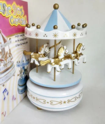 style 12 Круглые музыкальные шкатулки Merry-go-round, Геометрическая музыкальная декорация для детской комнаты, подарки унисекс, Деревянная Рождественская карусель, коробка для дома, декорация lf676 - Цвет: style 12
