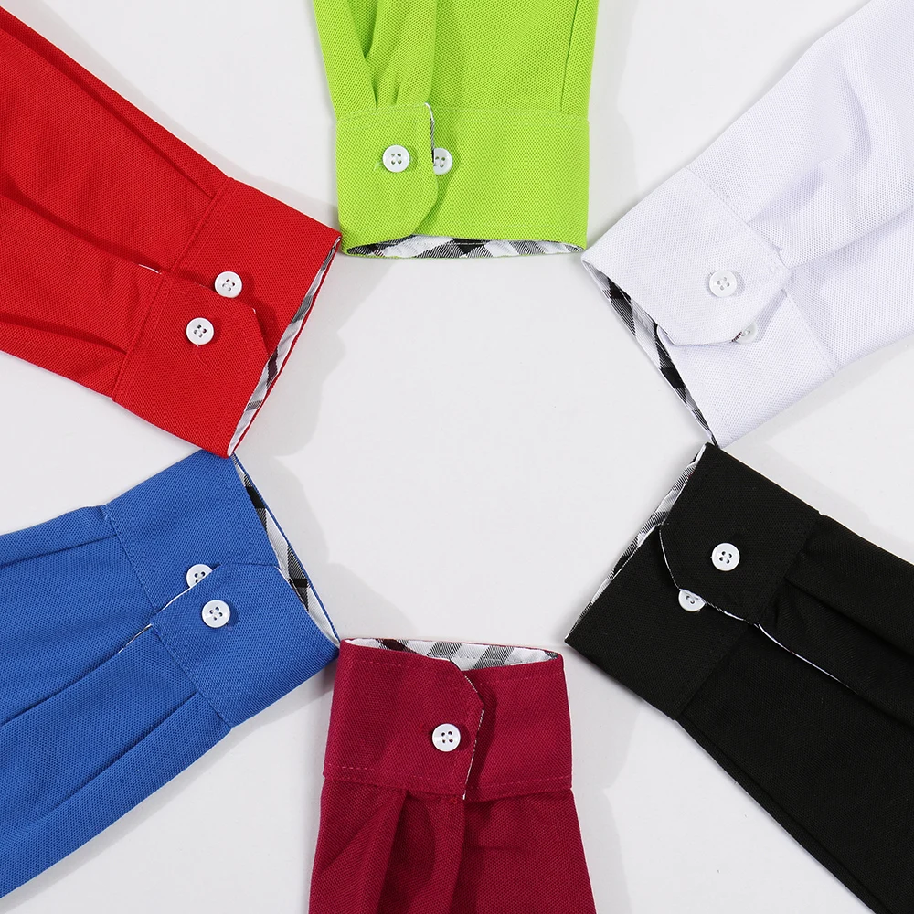 Рубашка поло с длинными рукавами большие размеры однотонная Повседневная