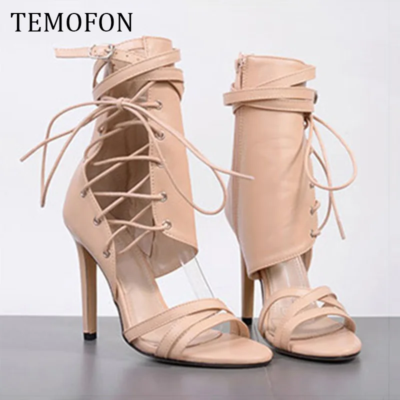 Туфли TEMOFON женские на высоком каблуке пикантные модные туфли лодочки с открытым