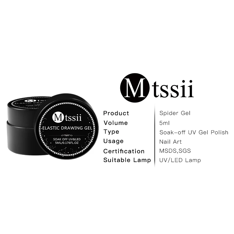 

Mtssii 5ml Wire Drawing Nail Gel Lacquer Painting Gel Varnish Pulling Silk Spider Creative Manicure Nail Art Gel Nail Polish