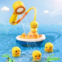 yellow duck shower head kids shower bath toys electric rotating water spray sprinkler toys pool bathtub bathroom accessories set