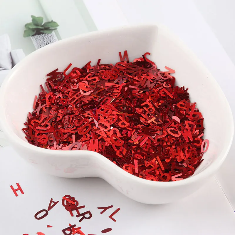 

Ultrathin 5mm Letter Shape Sequins Nail Glitter Paillettes Laser Silver Eo-Friendly PET Sequin Nails Art Manicure Material 10g