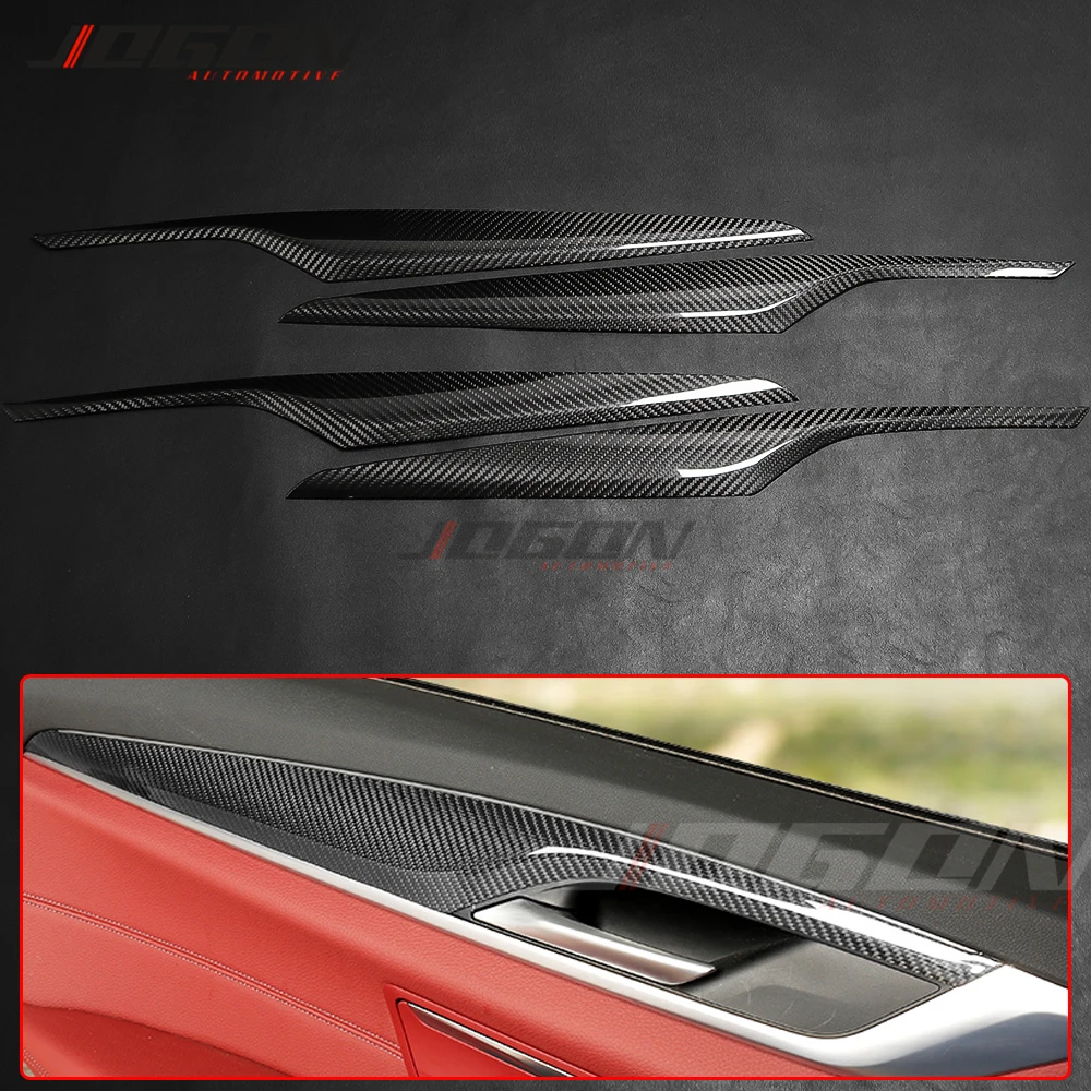 

For BMW 5 Series G30 2018 - 2020 Real Carbon Fiber Car Inner Gear Shift Center Console Panel Cover Trim Stickers Decoration