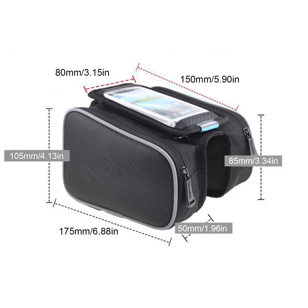 

New Hot Bicycle Cycling Frame Pannier Saddle Front Tube Bag Both Side Double Pouch Promotion Polyester Cycling Frame Tube Bag