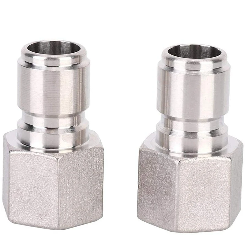 2Pcs Stainless Steel Quick Connector Homebrew Beer Keg Fitting Disconnect Conversion Kit Accessories 1/2 Inch Male | Дом и сад