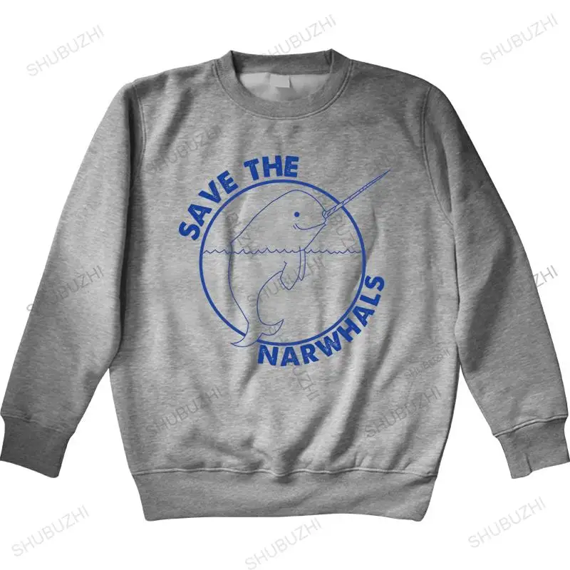 

man crew neck long sleeve Narwhal hoody Save The Narwhals Cute Animal sweatshirt Vintage Graphic Retro Saying Cool Narwhal tops