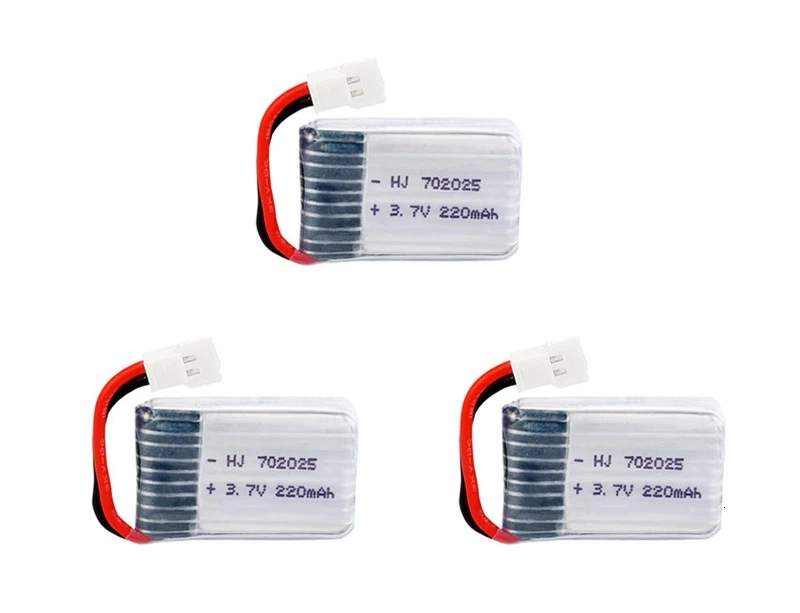 3,7 V 220mAh Lipo батарея для 3,7 v Аккумуляторная батарея для X4 X11 X13 RC Дрон Квадрокоптер запасные части 702025 - Цвет: Red