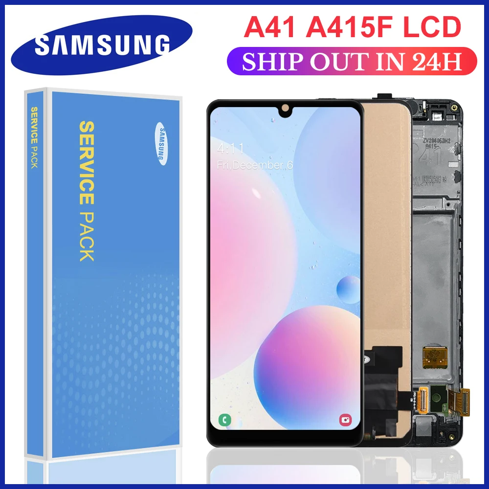 Дисплей с тачскрином и дигитайзером в сборе ЖК-дисплей для SAMSUNG Galaxy A41 100% A415 SM-A415F/DSN