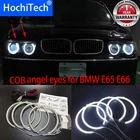 HochiTech ультра яркие красныезеленыесветодиодный АнгелДемон глаза светодиодный головной светильник halo Кольцо Комплект Дневной светильник для BMW E65 E66 Alpina B7 предрестайлинг