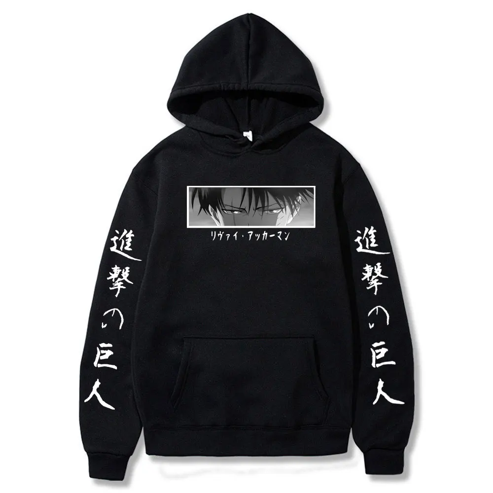 

Attack on Titan Ackerman Hoodie Men Women Long Sleeve Tops Sweatshirts Unisex Harajuku Sweatshirt Hip Hop Hoody Male