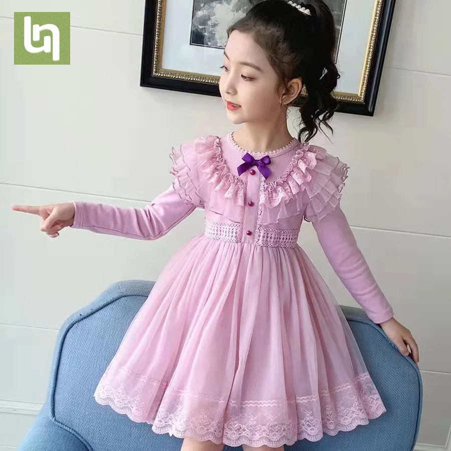 

Children Casual Clothing Teenage Girls Costume Ruffles Child Party Dresses Princess Kids Birthday Dress School Wear For Girl