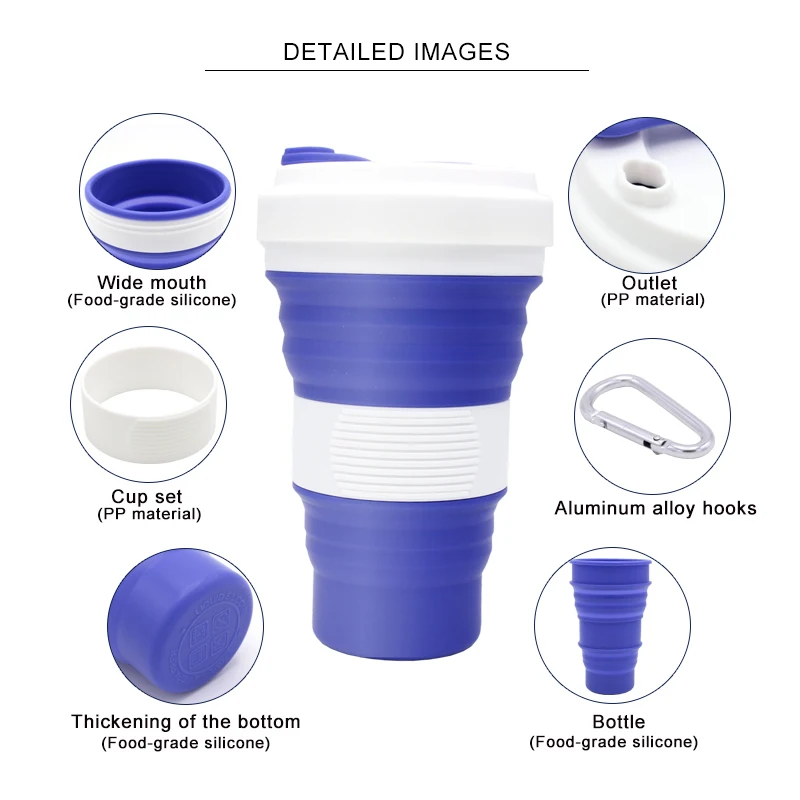 

Coffee Cup Portable Collapsible Silicone Cup Telescopic Drinking Water Bottle Outdoor Travel Collapsible Milk Coffee Cup