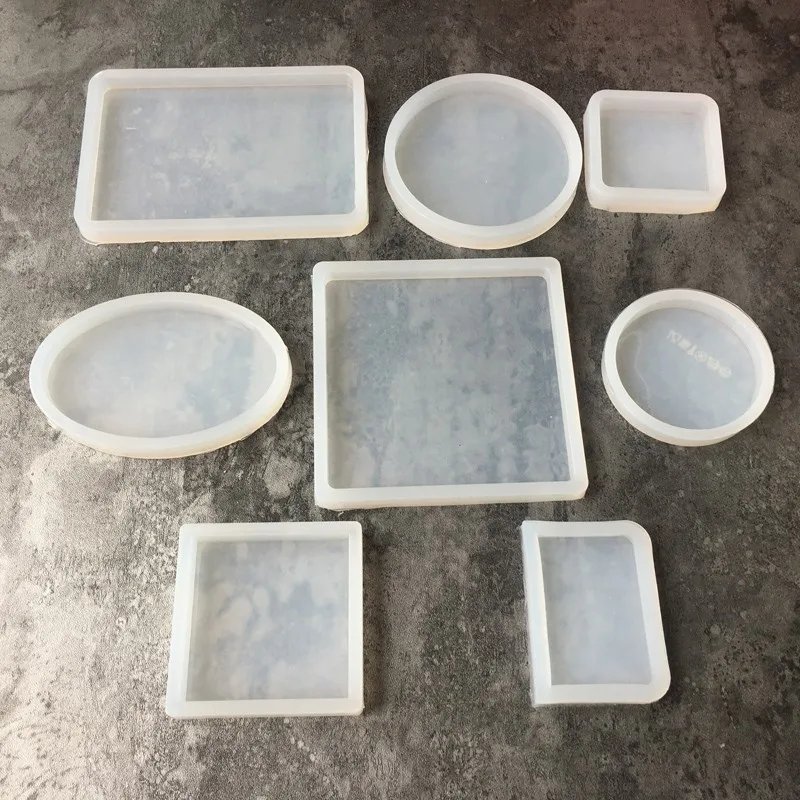 Popular8 стилей силиконовые геометрические пластины блюдо дисплей полимерная форма