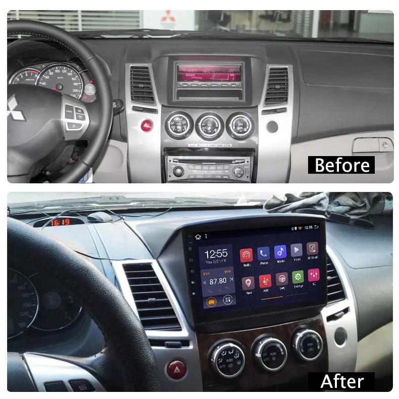 Автомобильный мультимедийный плеер 2din 9 &quotAndroid 0 gps радио для MITSUBISHI PAJERO Sport/L200/2006 +