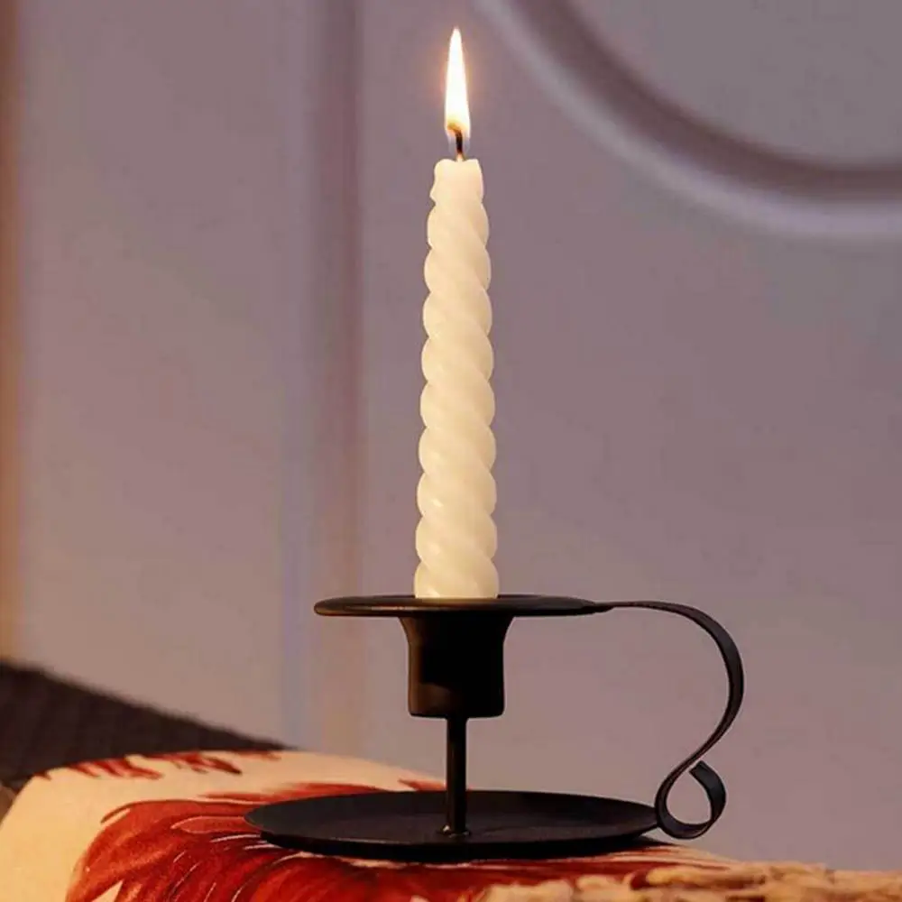 

2pcs/Set Teacup Candlestick Candlelight Candle Holder Iron Hand-Held Aroma Diffuser Wrought Wedding Decoration Creative
